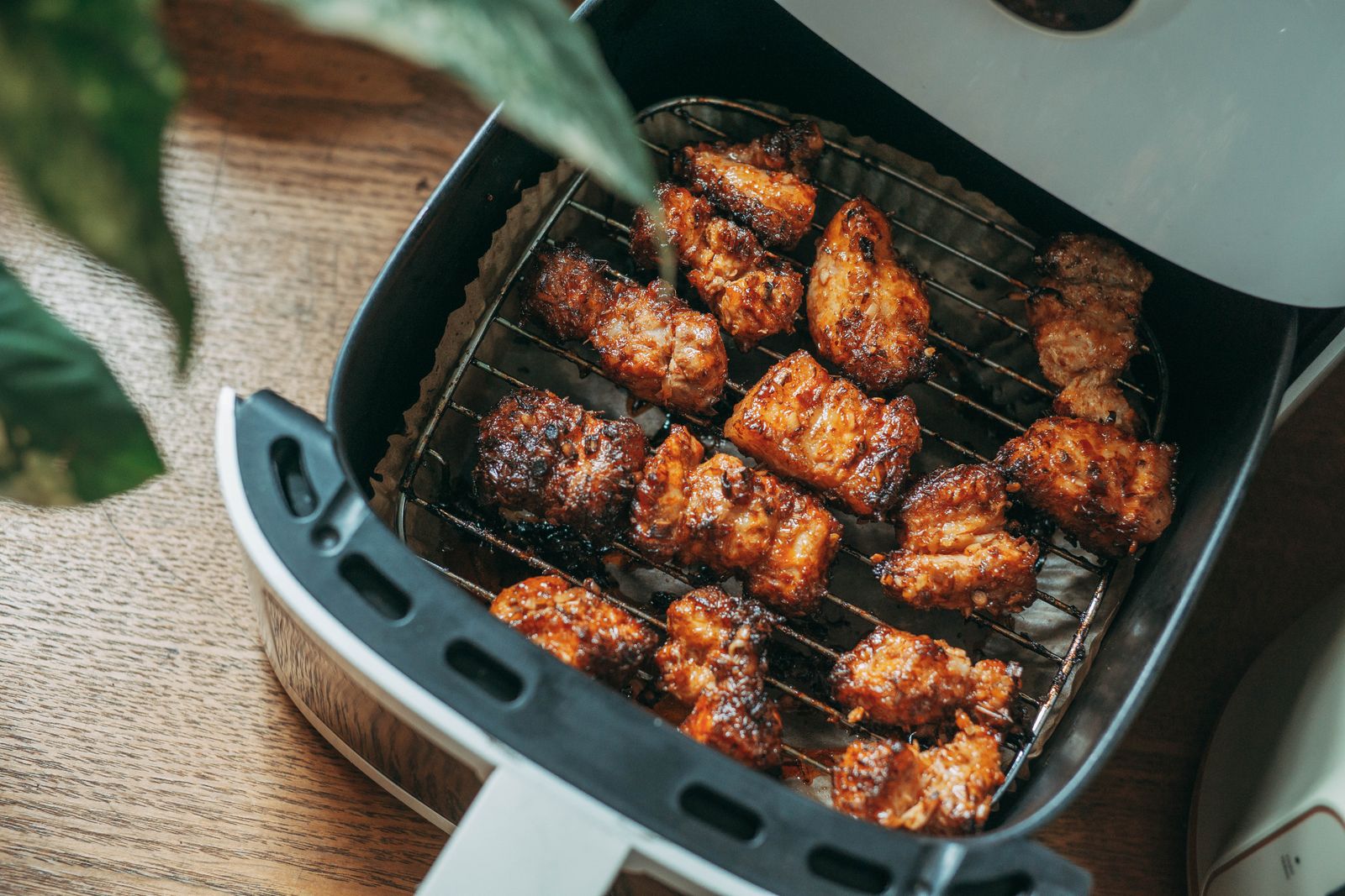 Delicious crispy chicken pieces cooked perfectly in a modern air fryer