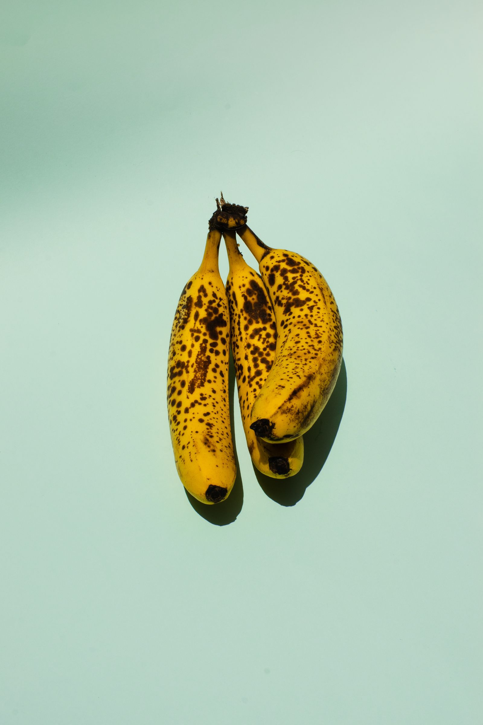 Overripe, heavily spotted bananas, ideal for baking banana bread